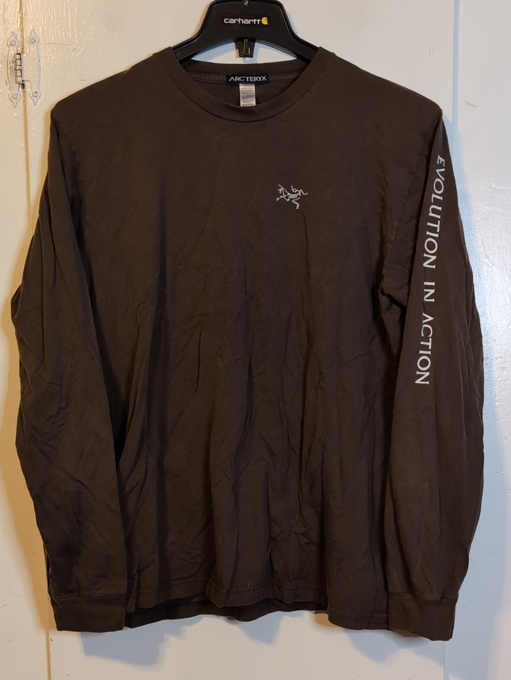 Arc'teryx Long Sleeve Cotton Tee Brown mens large